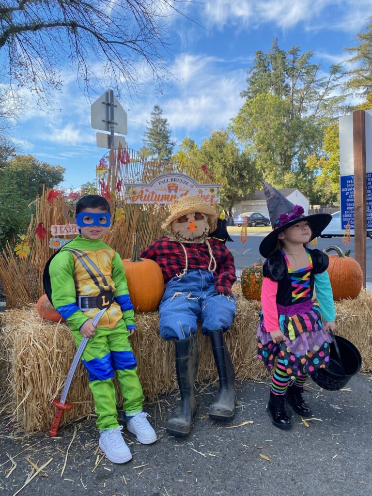 Three CTC kids dressed up for Halloween